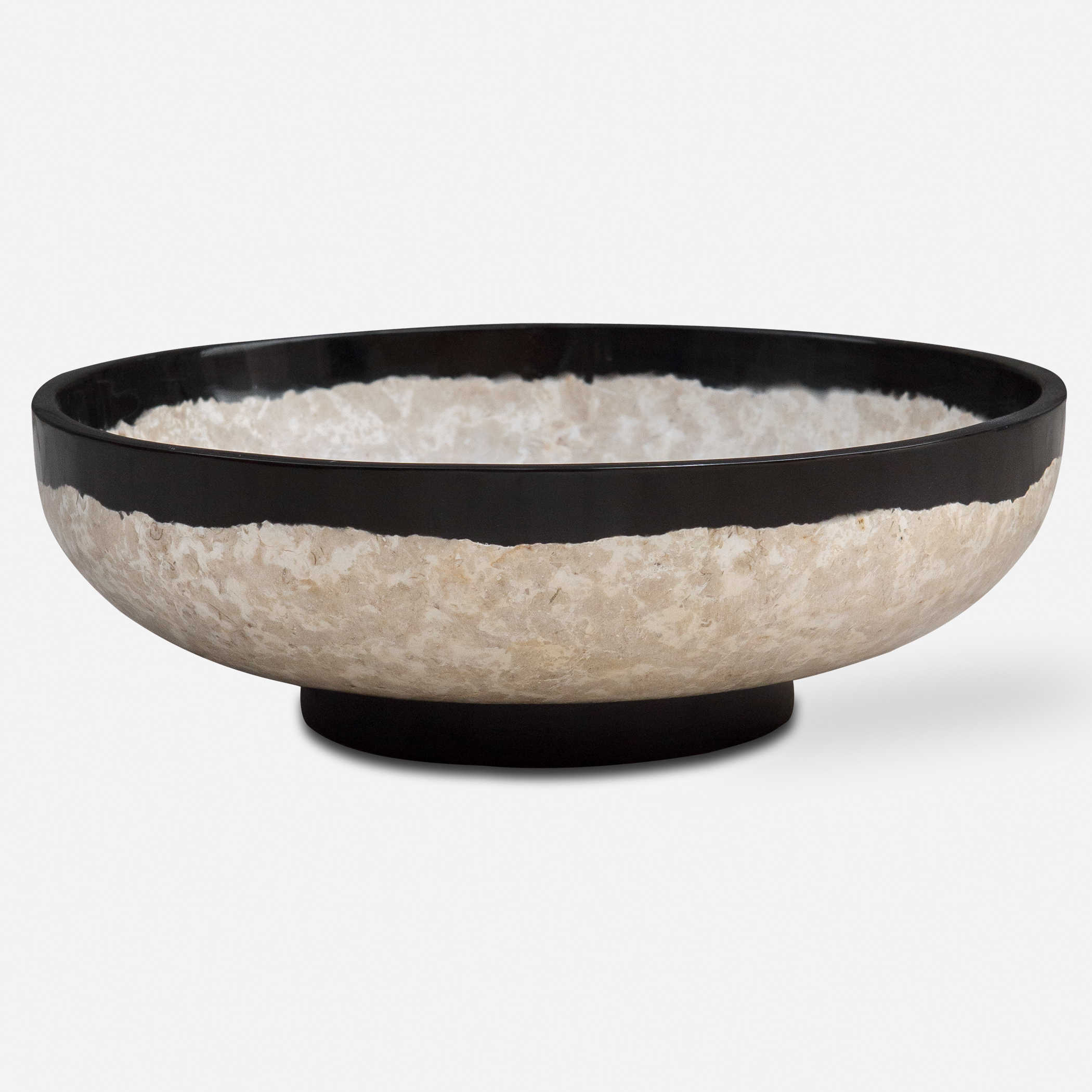 Black Coral & Ivory Bowl