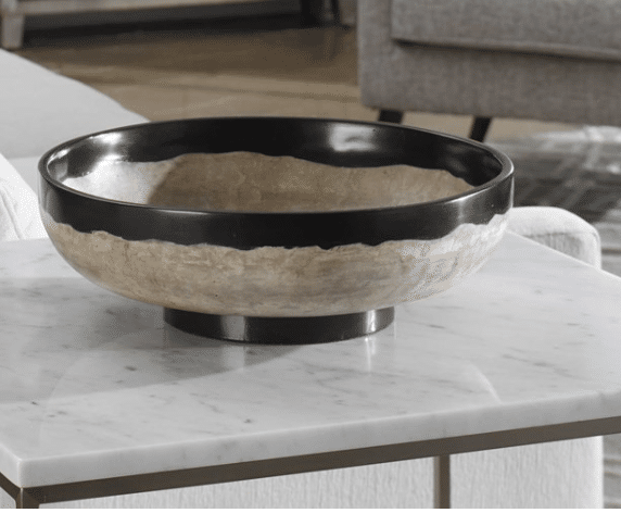 Black Coral & Ivory Bowl