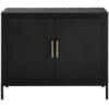 Black Two Door Narrow Cabinet