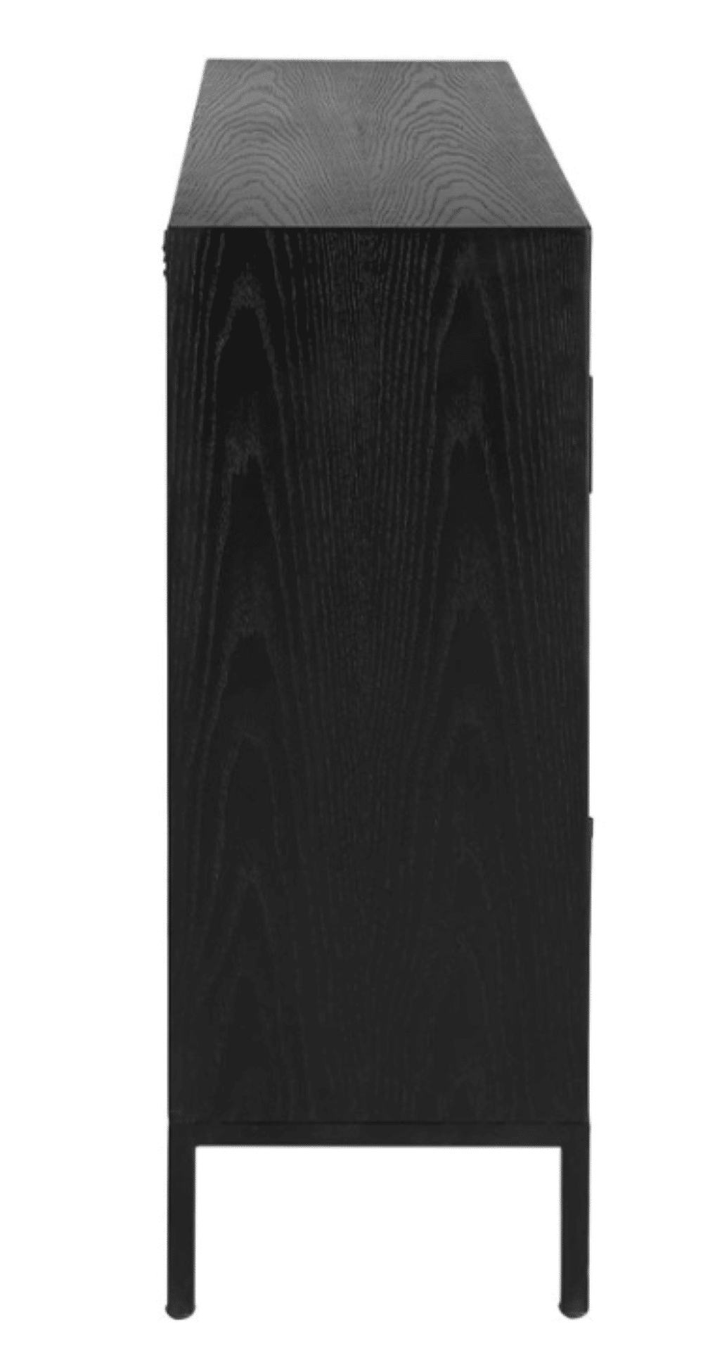 Black Two Door Narrow Cabinet - Image 4