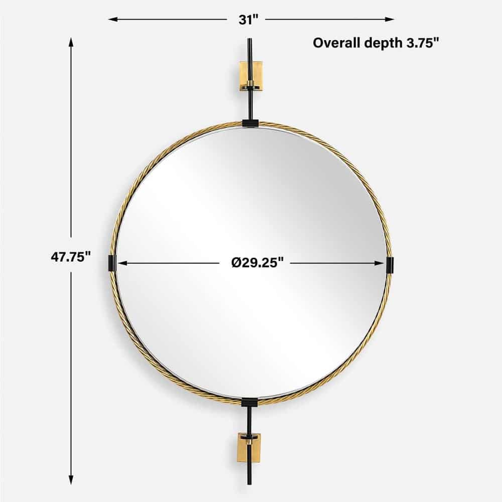 Guardrail mirror frame