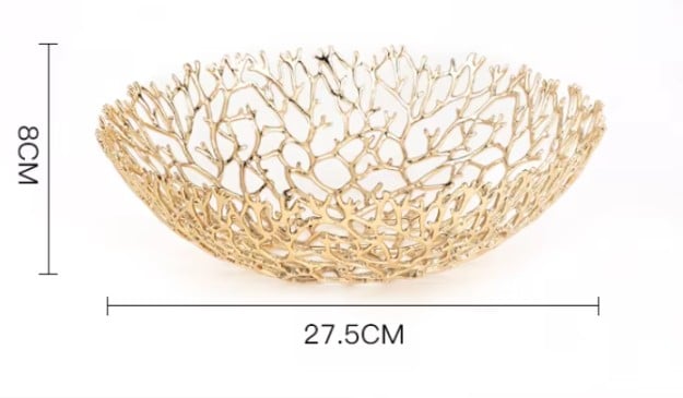 Modern Wedding Metal Light Luxury Golden Dry Fruit Plate - Image 2