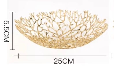 Modern Wedding Metal Light Luxury Golden Dry Fruit Plate - Image 3