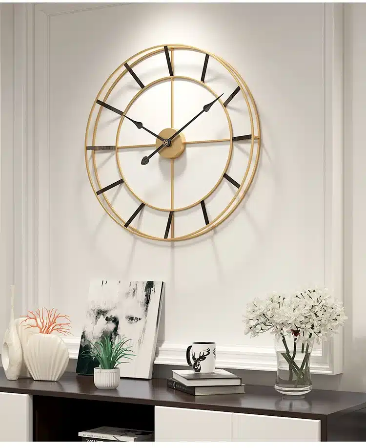 Minimalist Wall Iron Clock